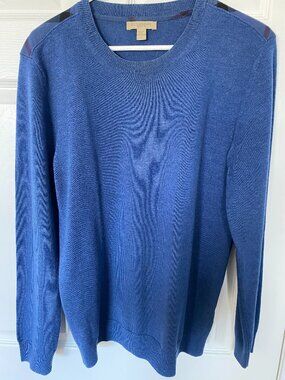 Burberry Brit Blue Extra Fine Merino Wool Crewneck Sweater - Men’s Medium